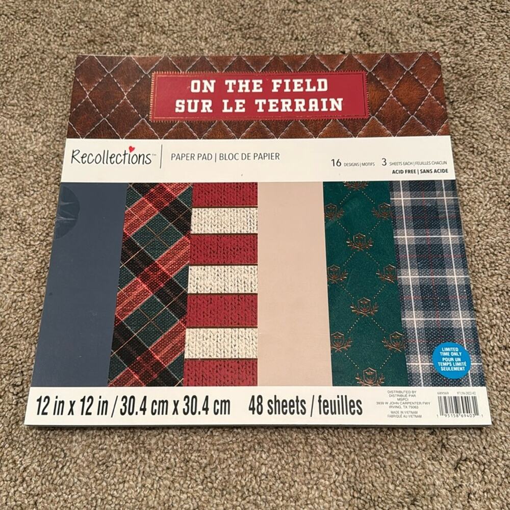 Recollections On the Field Cardstock Paper Pad-48 Sheets